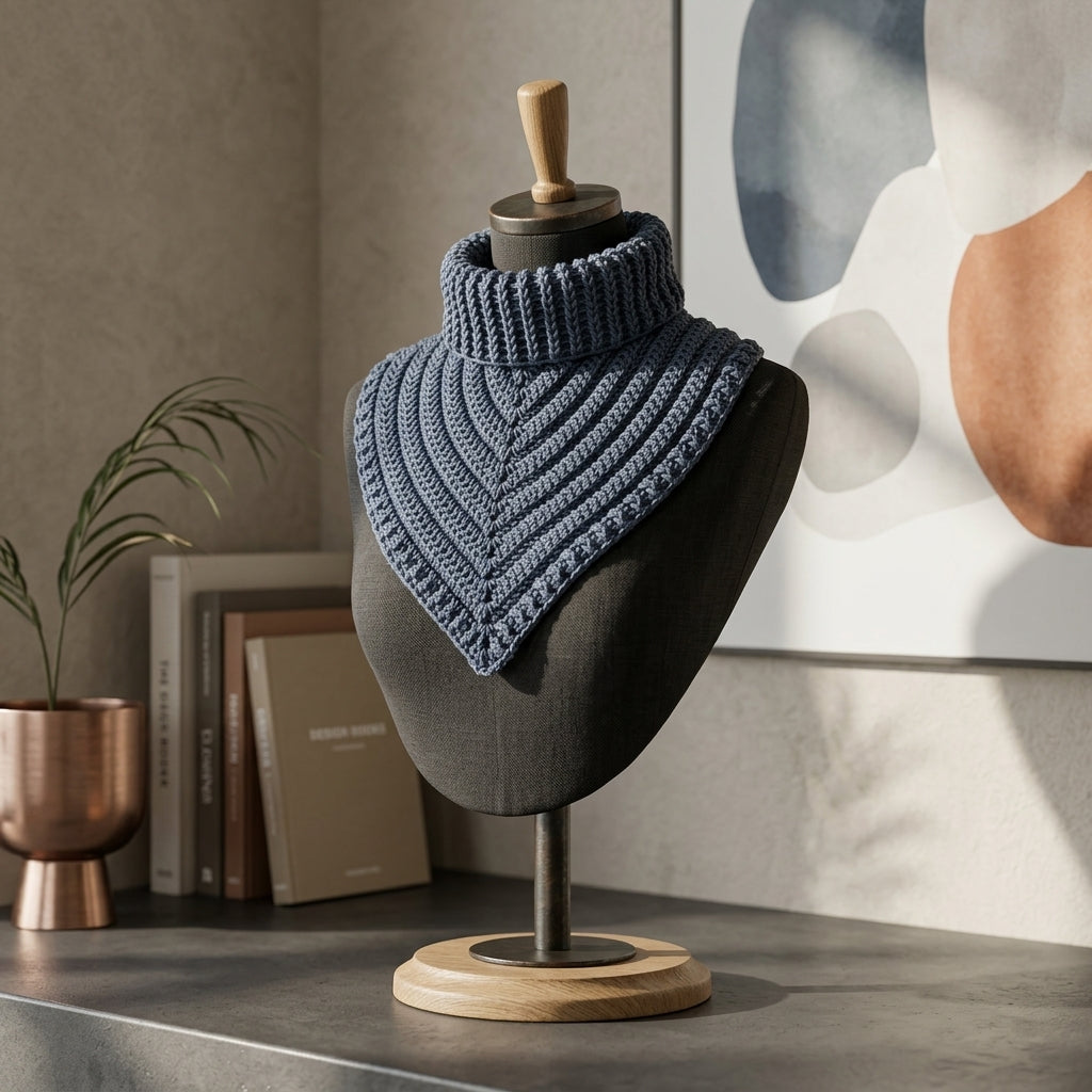 Mica Textured Triangle Cowl | Crochet Pattern PDF