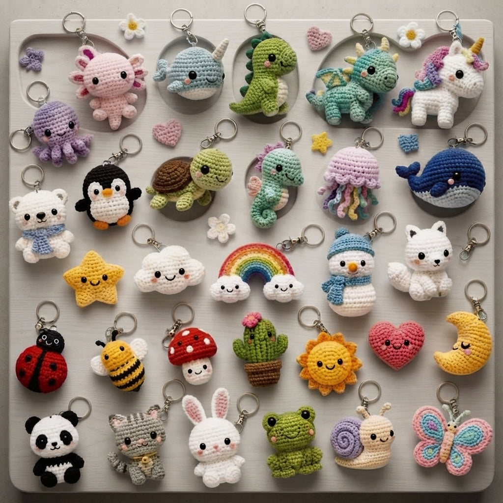 Mega 200 Crochet Keychain Patterns | PDF Bundle — Design 2