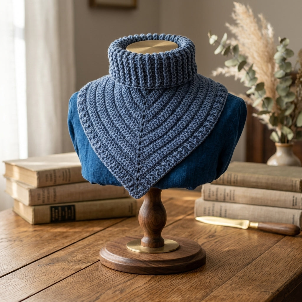Mica Textured Triangle Cowl | Crochet Pattern PDF