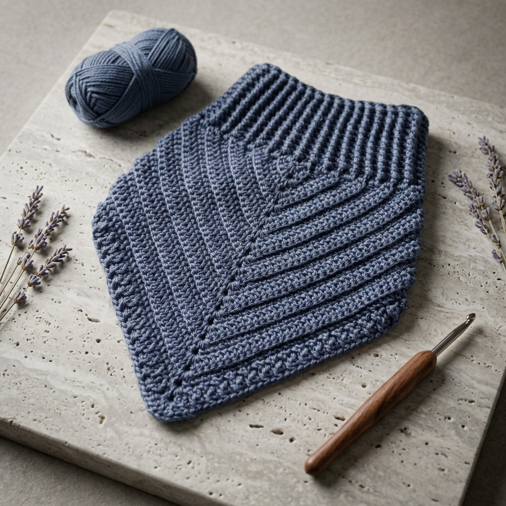 Mica Textured Triangle Cowl | Crochet Pattern PDF