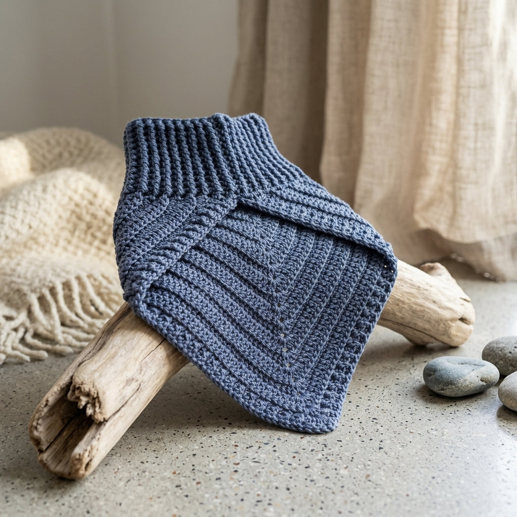 Mica Textured Triangle Cowl | Crochet Pattern PDF