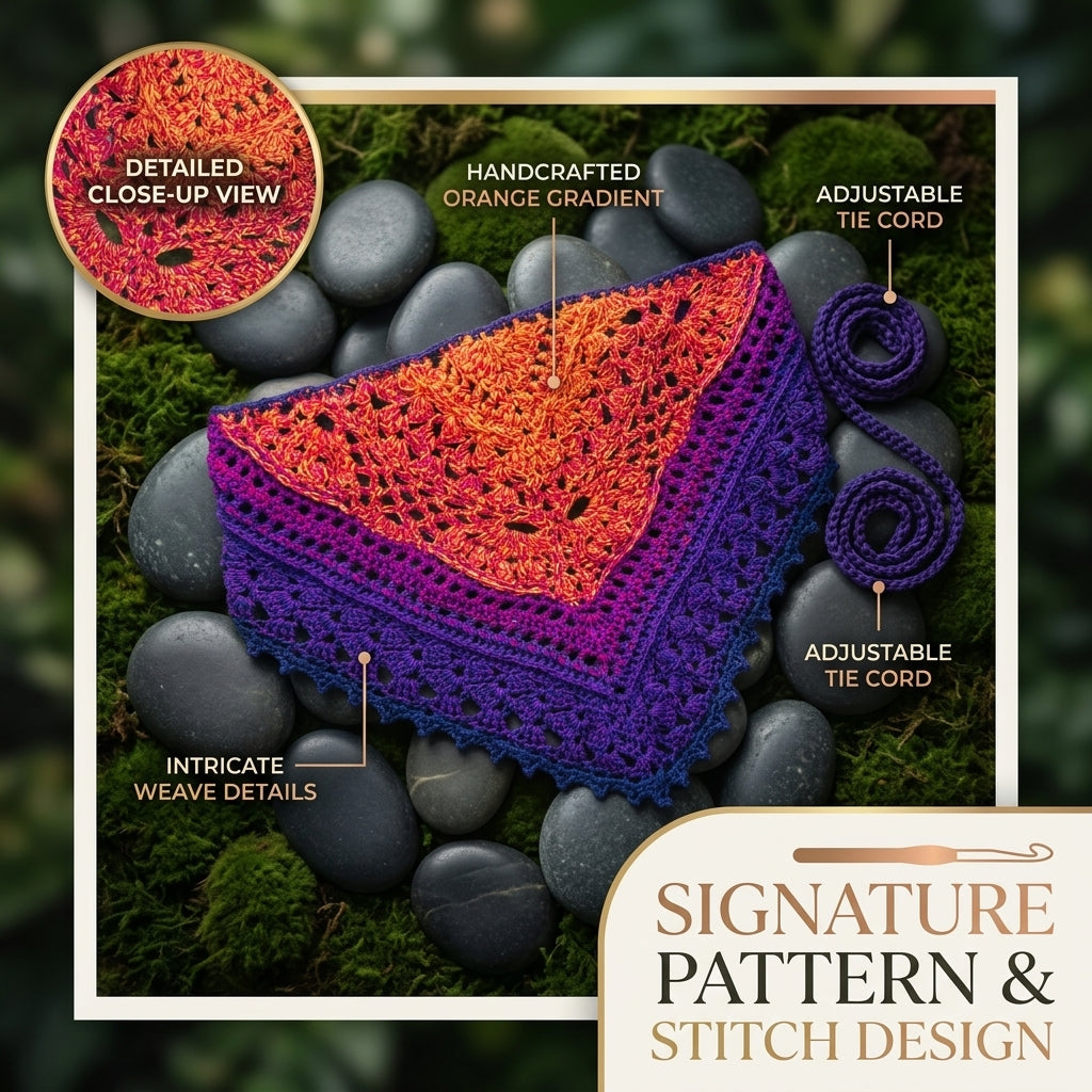 Daytime Moon Hair Bandana | Crochet Pattern PDF