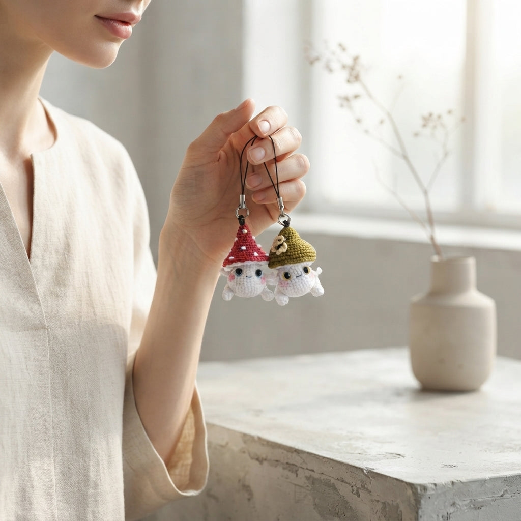 Tiny Mushroom Charm | Crochet Pattern Download — Design 2