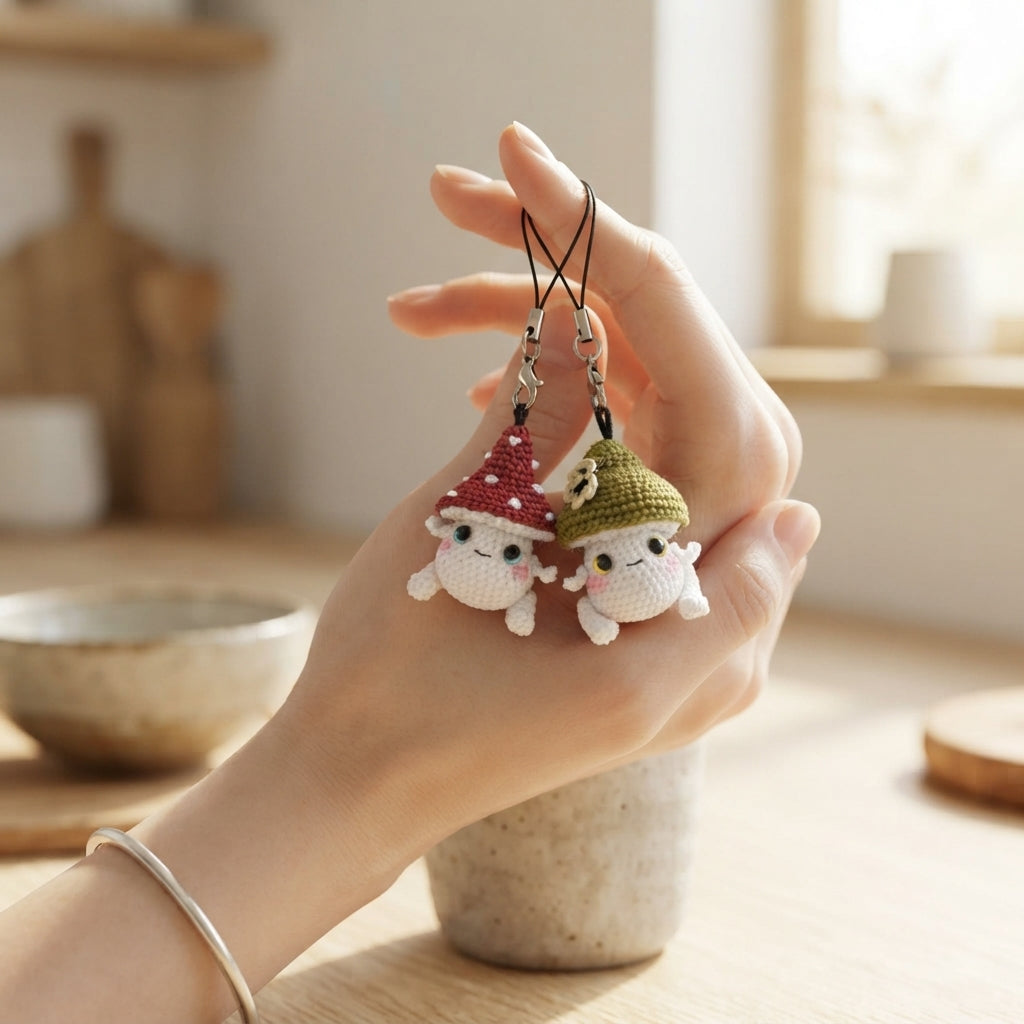 Tiny Mushroom Charm | Crochet Pattern Download — Design 2