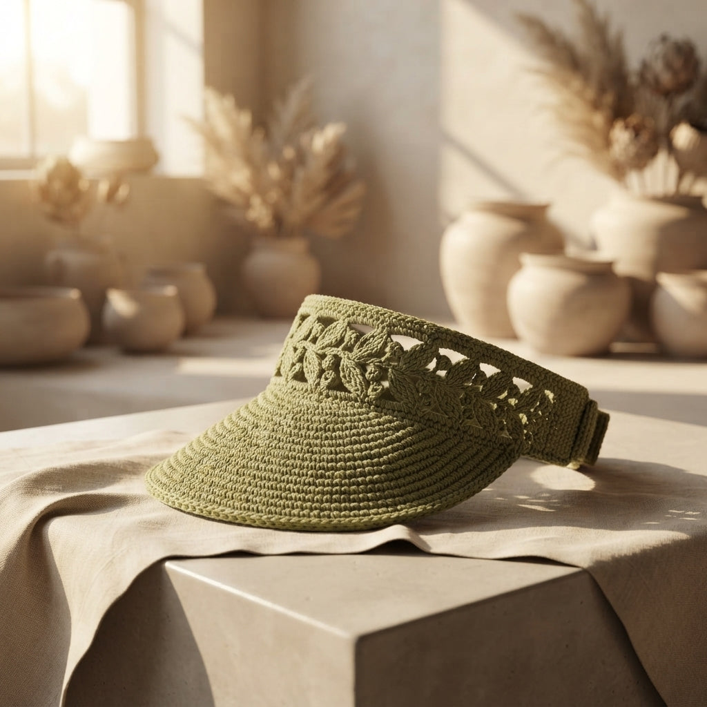 Stylish Sun Visor | Handmade Crochet PDF — Design 2