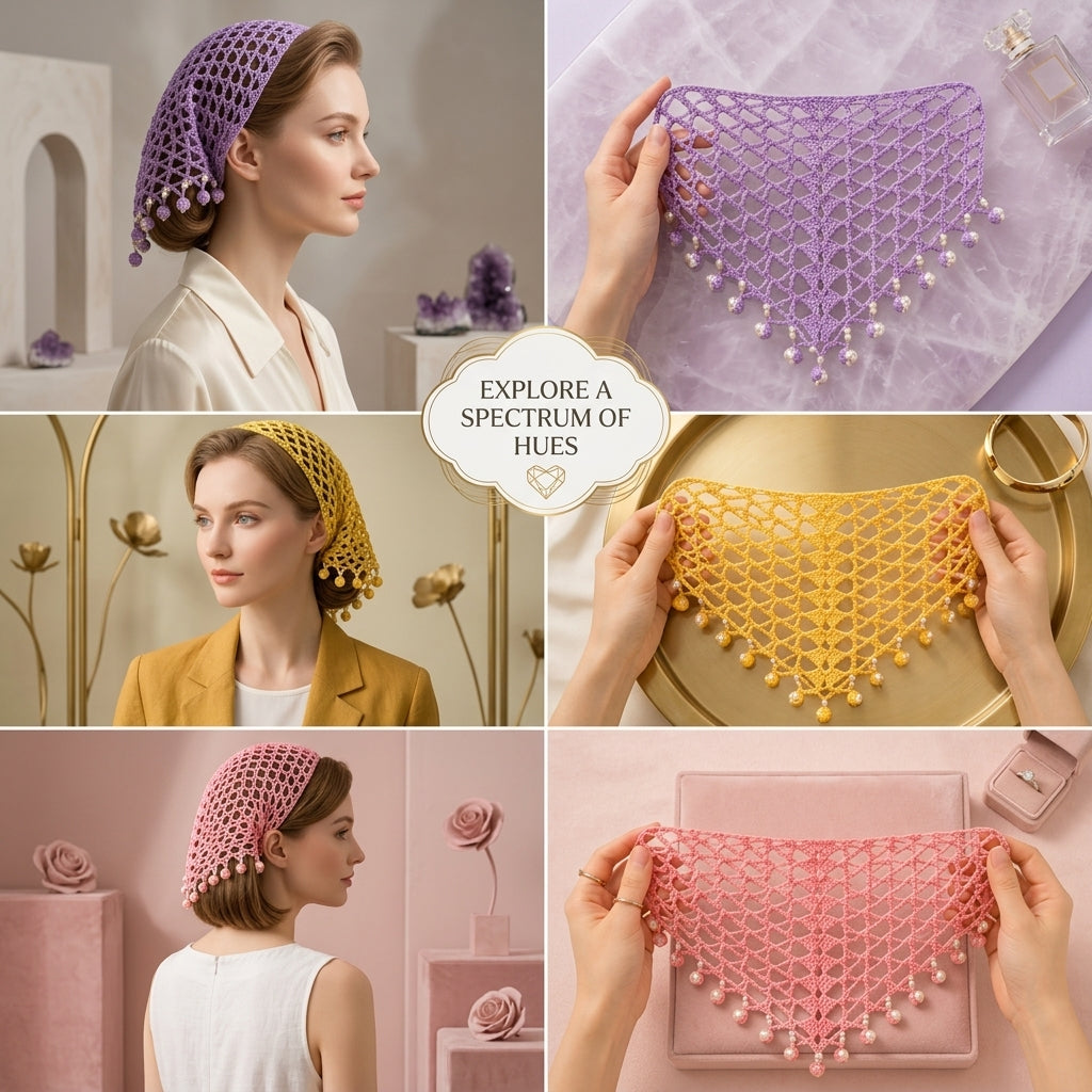 Boho Visor Cap & Head Scarf Bundle | Crochet Pattern PDF