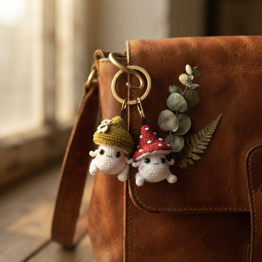 Tiny Mushroom Charm | Crochet Pattern Download — Design 2