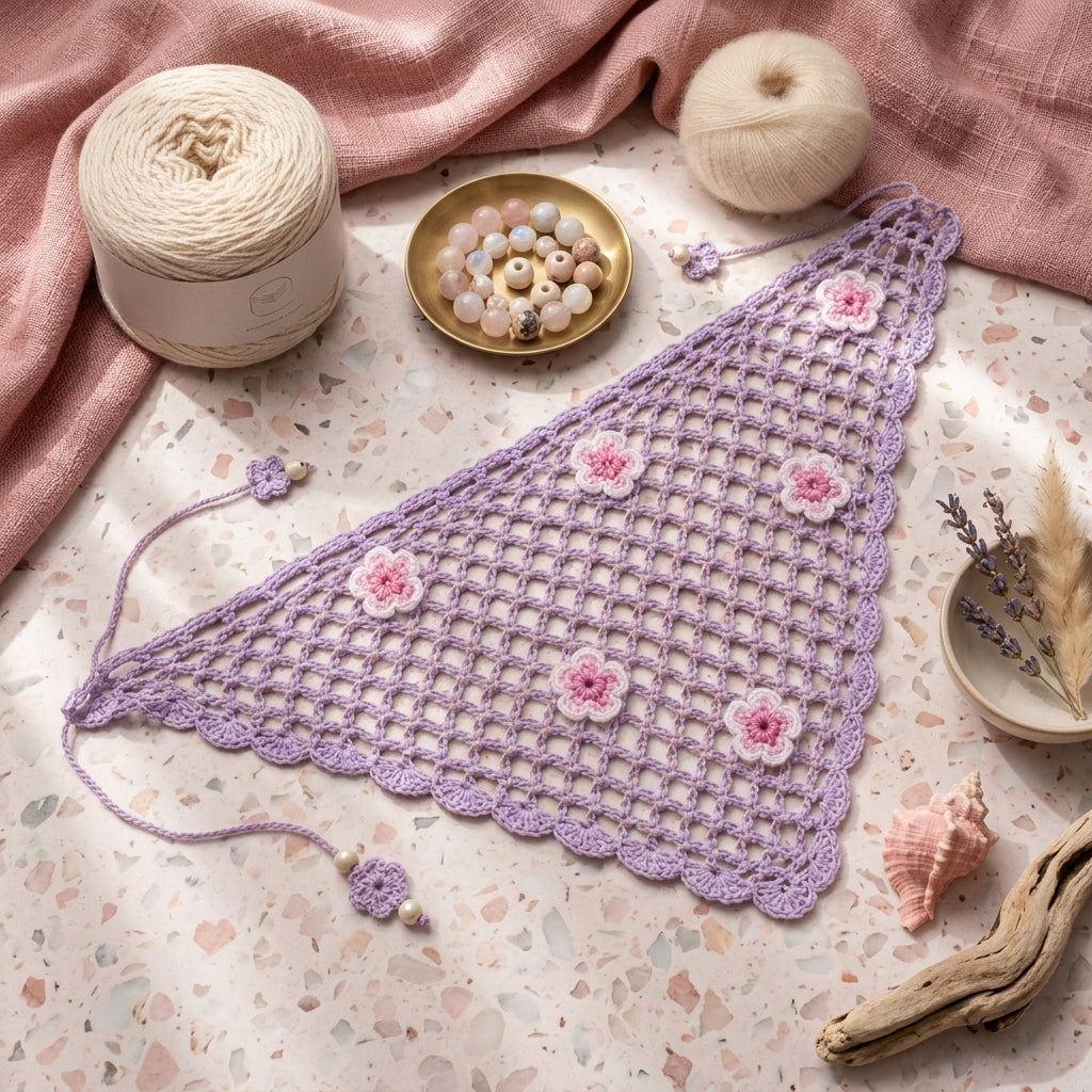 Boho Visor Cap & Head Scarf Bundle | Crochet Pattern PDF