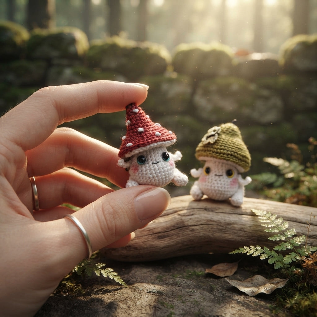 Tiny Mushroom Charm | Crochet Pattern Download — Design 2