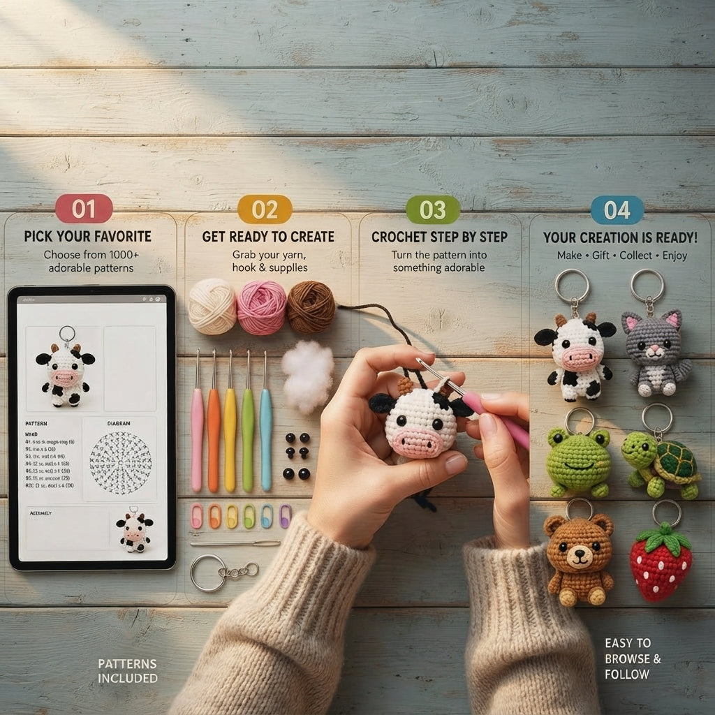 Giant Amigurumi Bundle | 1000+ Keychain PDFs