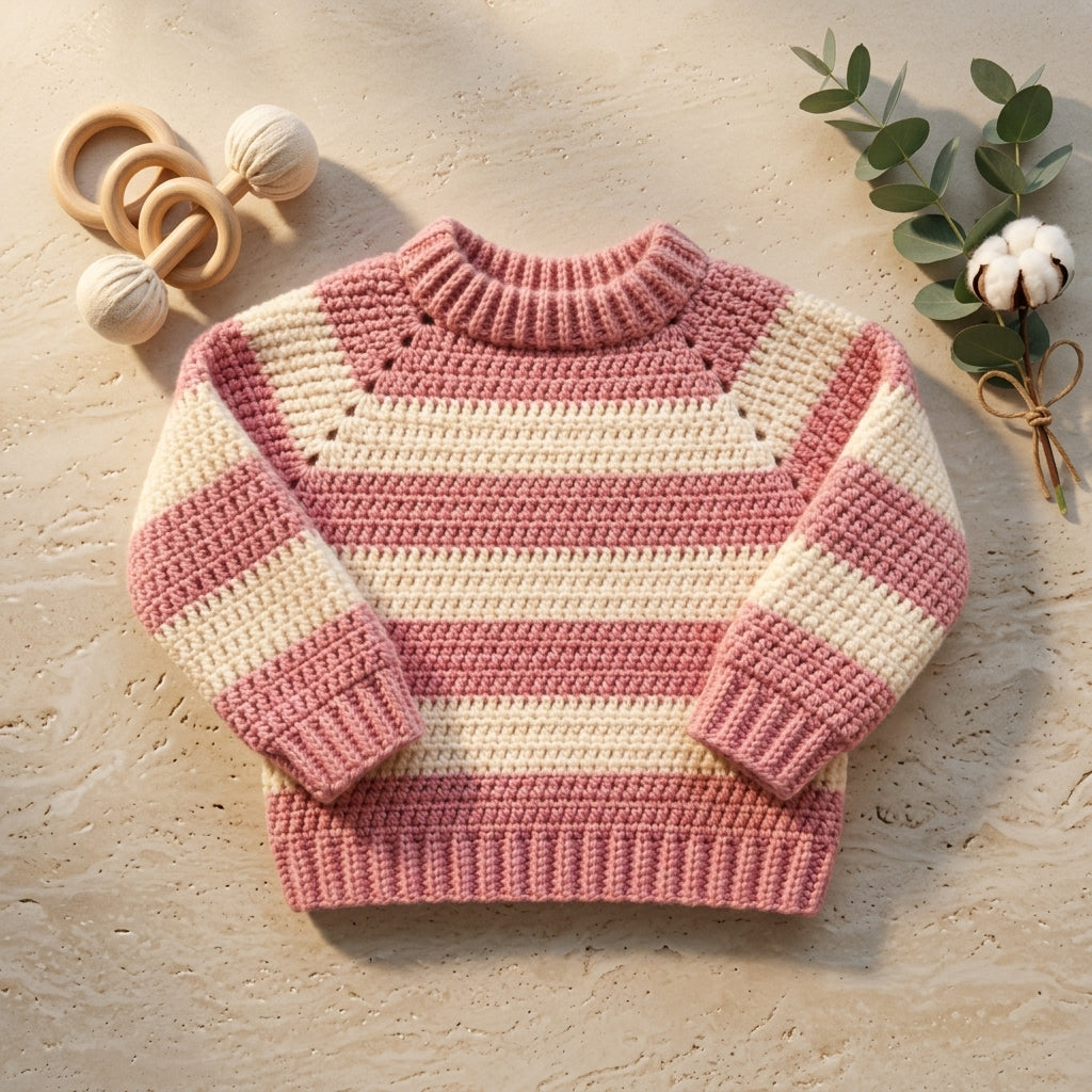Textured Baby Cardigan Textured v5 | Crochet Pattern PDF