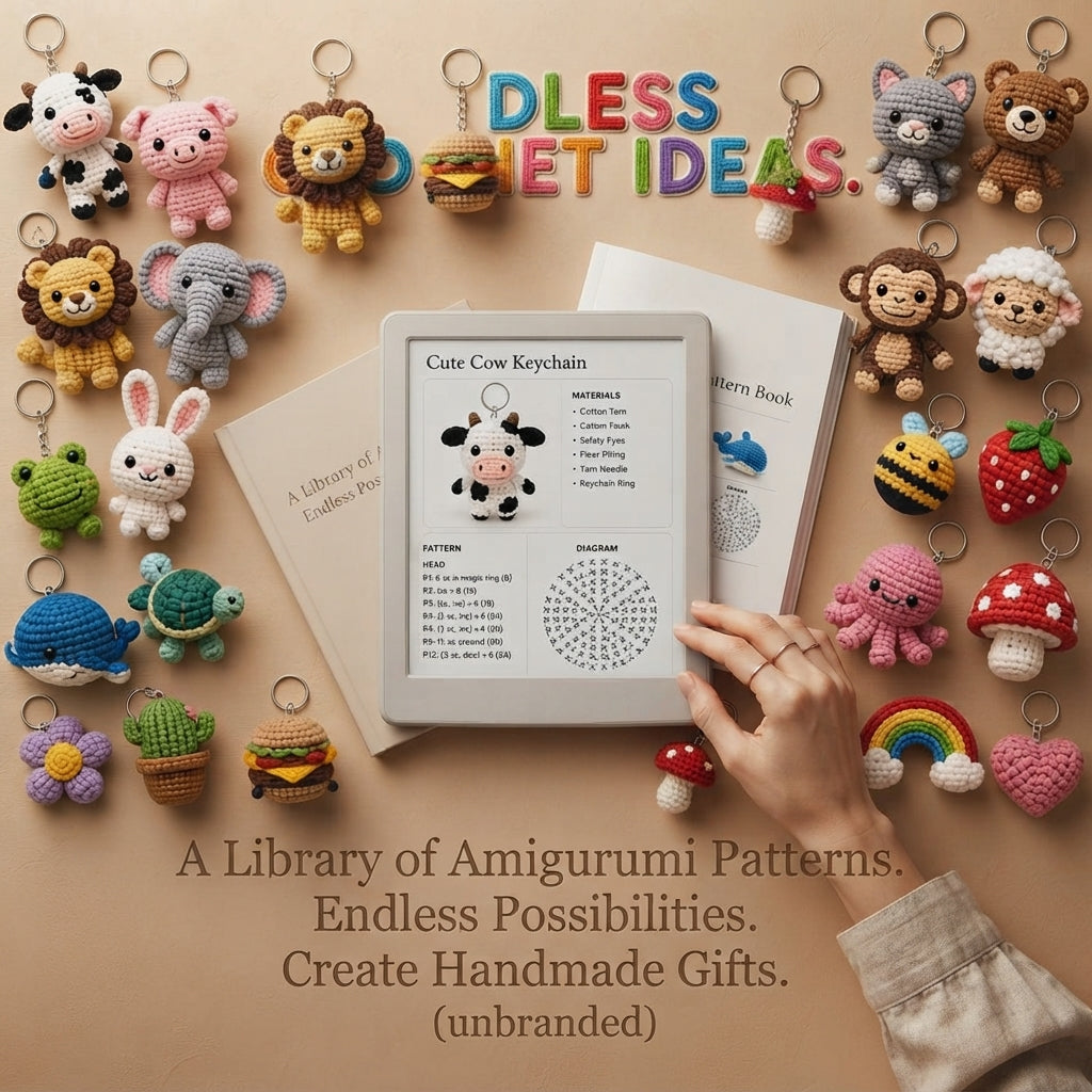 Giant Amigurumi Bundle | 1000+ Keychain PDFs