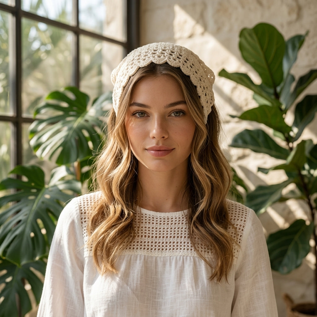 Granny Stitch Scalloped Edge Headband | Crochet Pattern PDF
