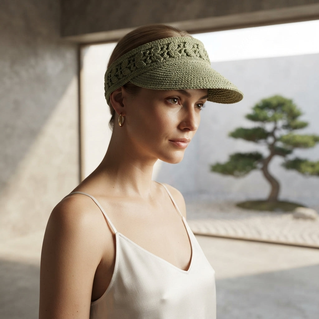 Stylish Sun Visor | Handmade Crochet PDF — Design 2