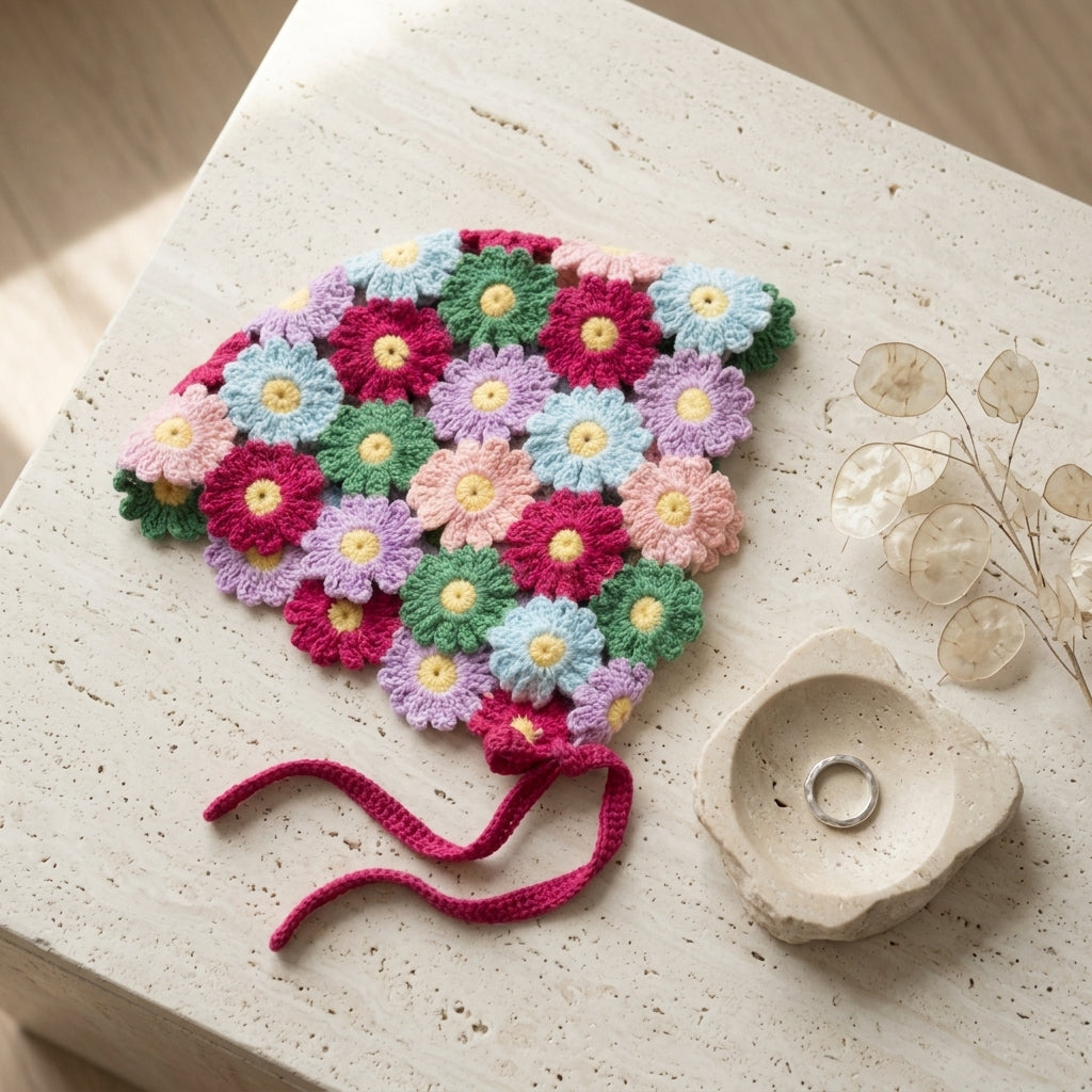 Cute Summer Hair Scarf | Crochet Pattern PDF