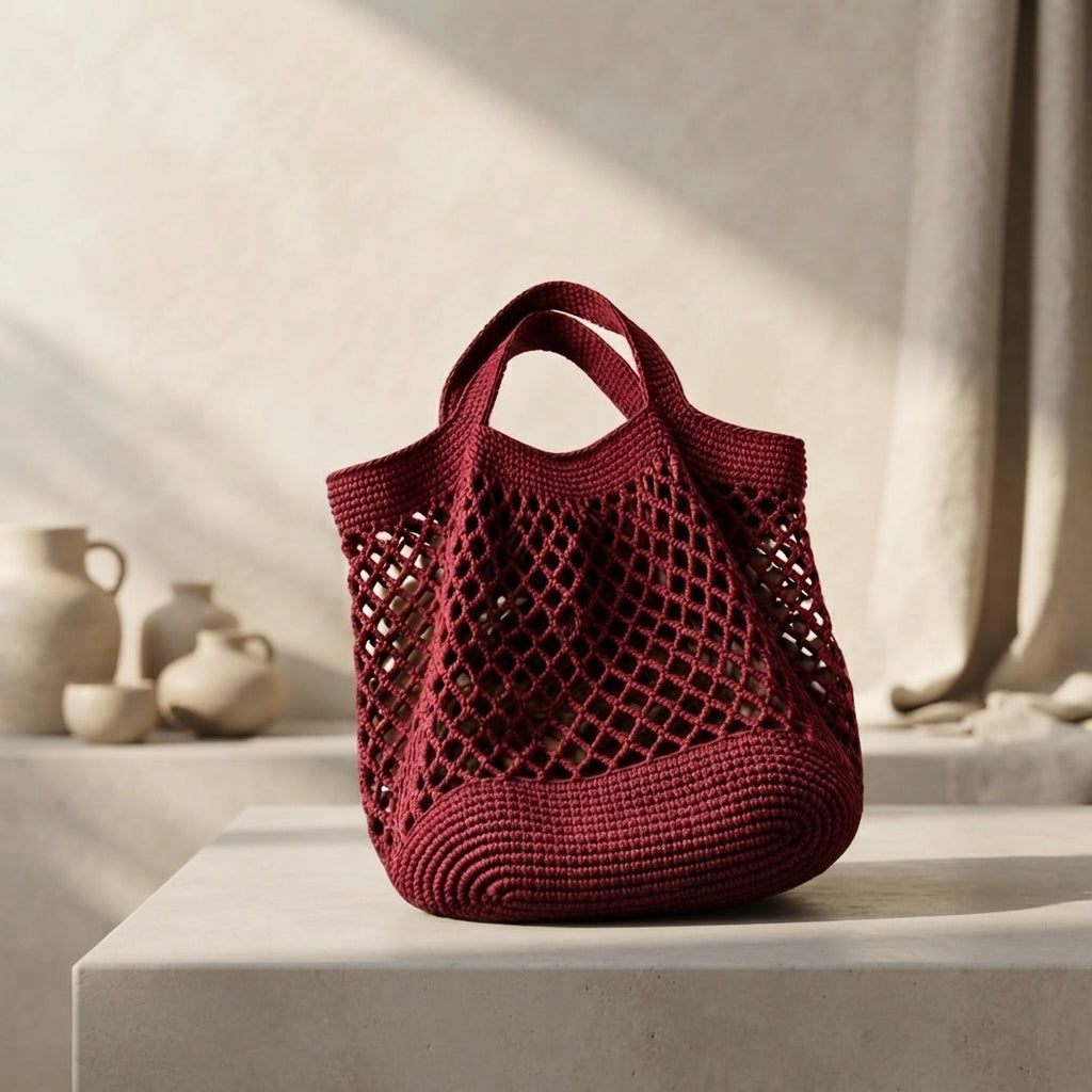 Market Bag Mesh Bag Tote V2 | Crochet Pattern PDF