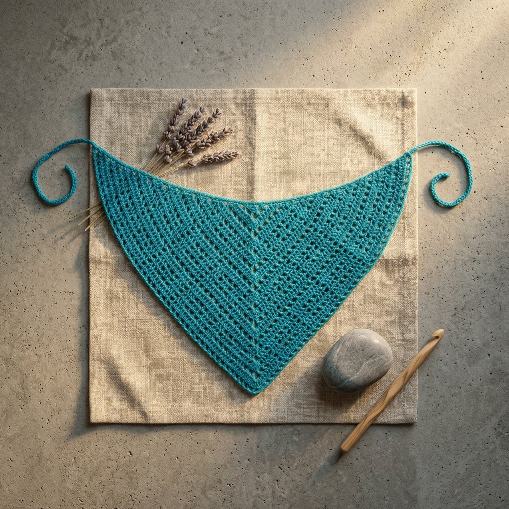 Retro Filet Mesh Scarf | Crochet Pattern PDF