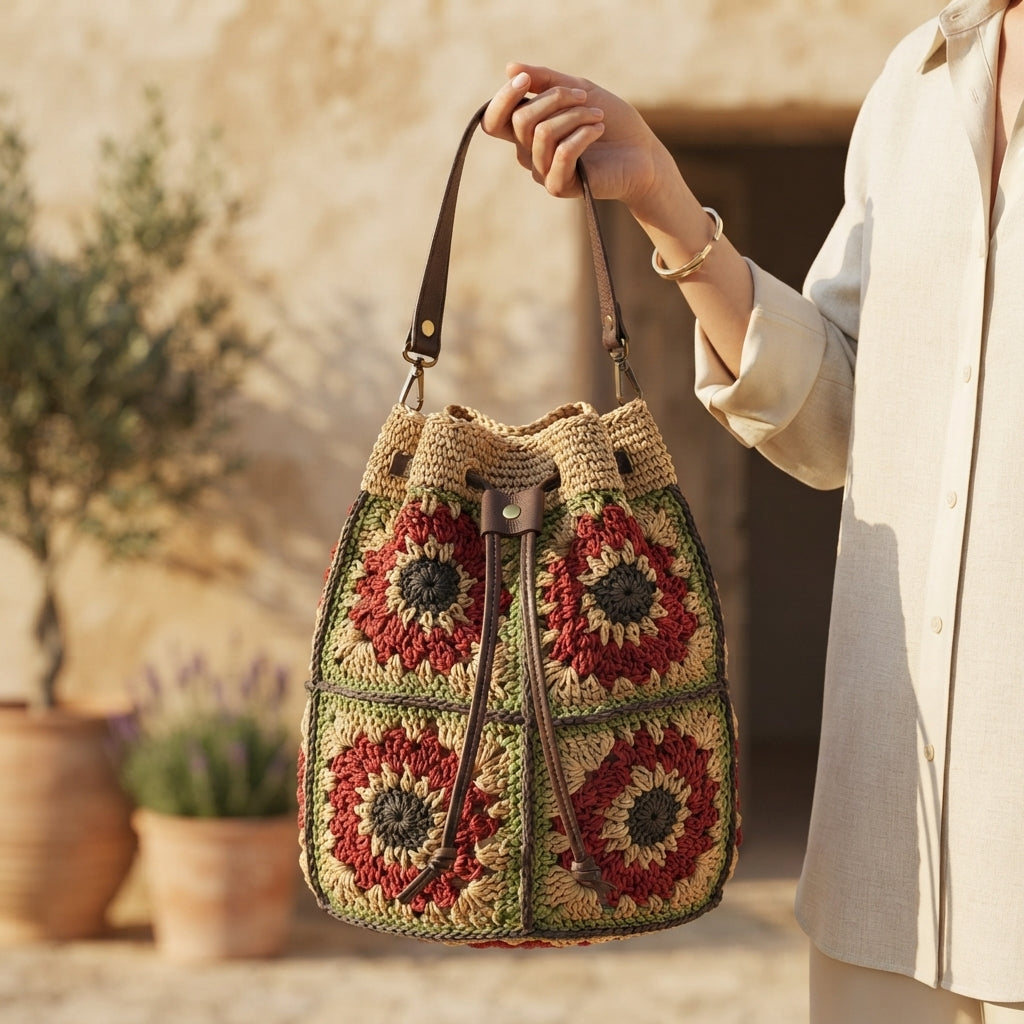 Granny Square Granny Square Crossbody | Crochet Pattern PDF