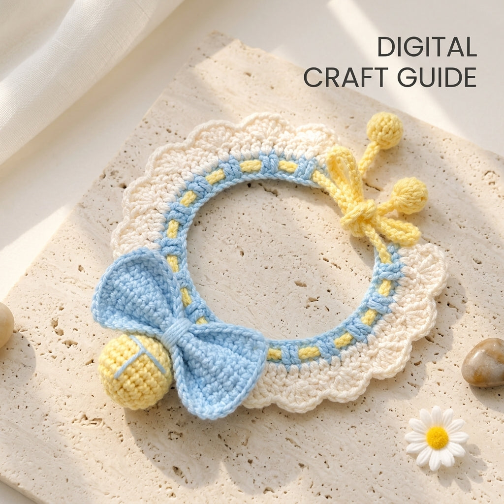 Bow Bell Pet Collar | Crochet Pattern PDF