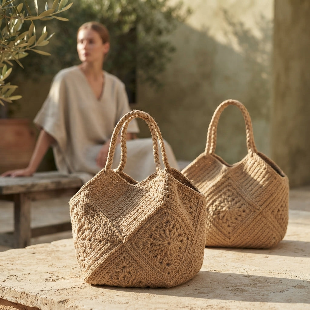 Granny Square Granny Square Tote V6 | Crochet Pattern PDF