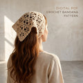 Poppy Motif Hair Bandana | Beginner Crochet Pattern PDF