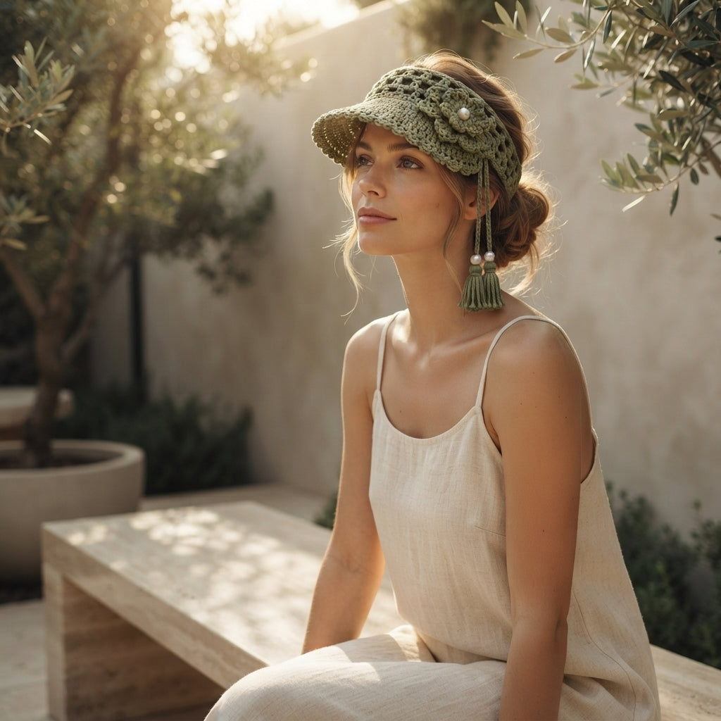 Beautiful Sun Visor | Crochet Sun Hat Pattern — Design 2