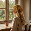 Flower Motif Lace Headscarf | Crochet Pattern PDF