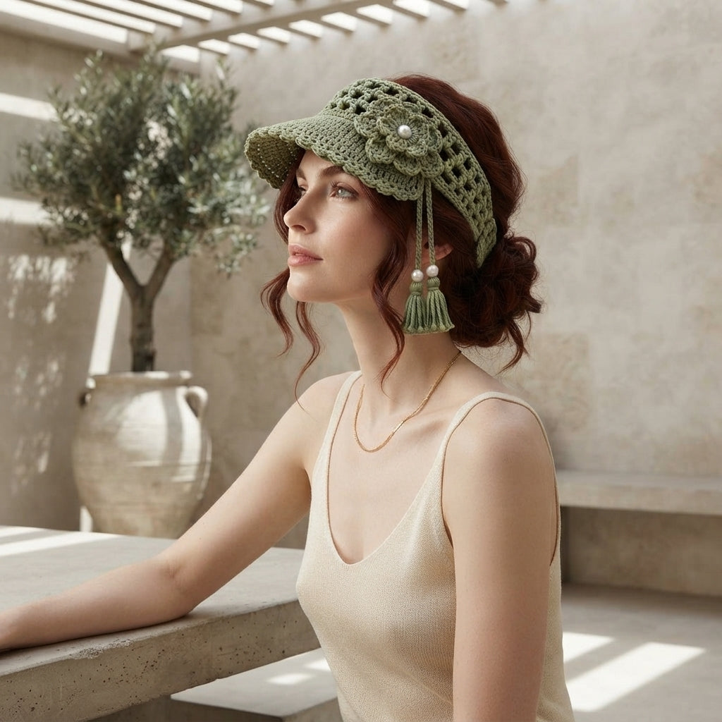 Beautiful Sun Visor | Crochet Sun Hat Pattern — Design 2
