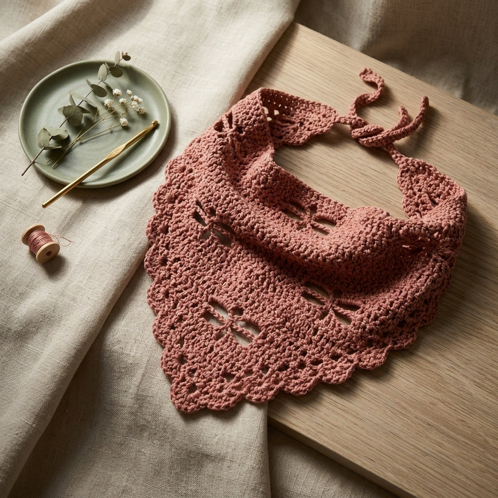 Dragonfly Boho Hippie Bandana | Crochet Pattern PDF