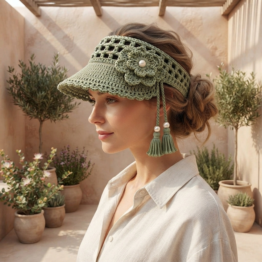 Beautiful Sun Visor | Crochet Sun Hat Pattern — Design 2