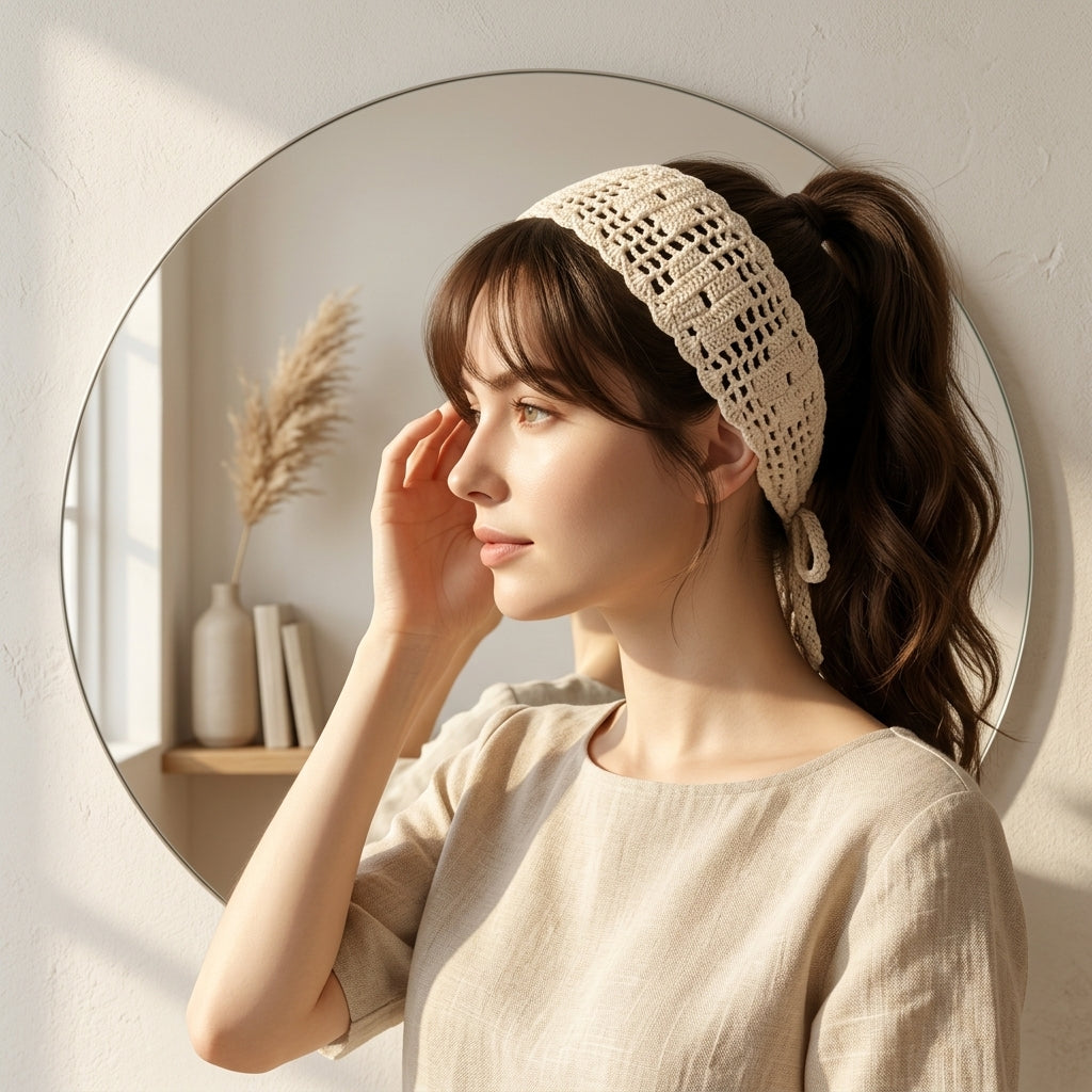 Rosie Filet Flower Headband | Crochet Pattern PDF