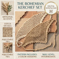 Vintage Mesh Head Scarf | Crochet Pattern PDF