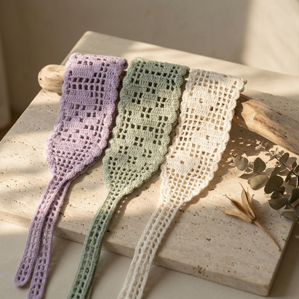 Rosie Filet Flower Headband | Crochet Pattern PDF