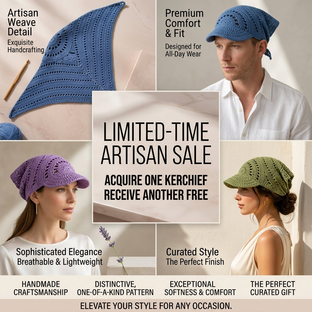 Boho Bandana Cap | Crochet Pattern PDF
