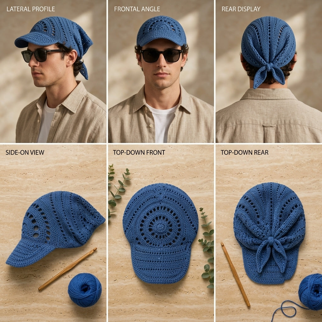 Boho Bandana Cap | Crochet Pattern PDF