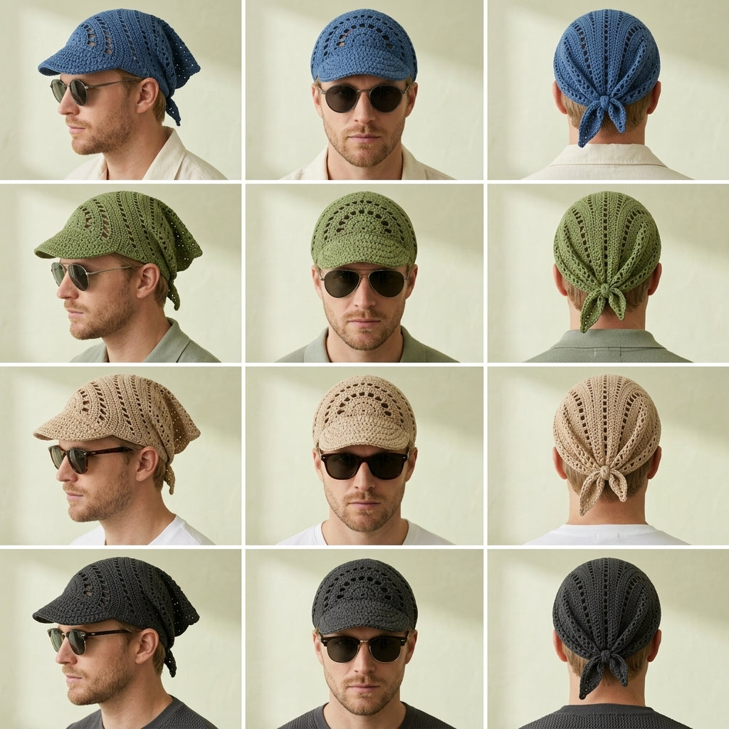 Boho Bandana Cap | Crochet Pattern PDF