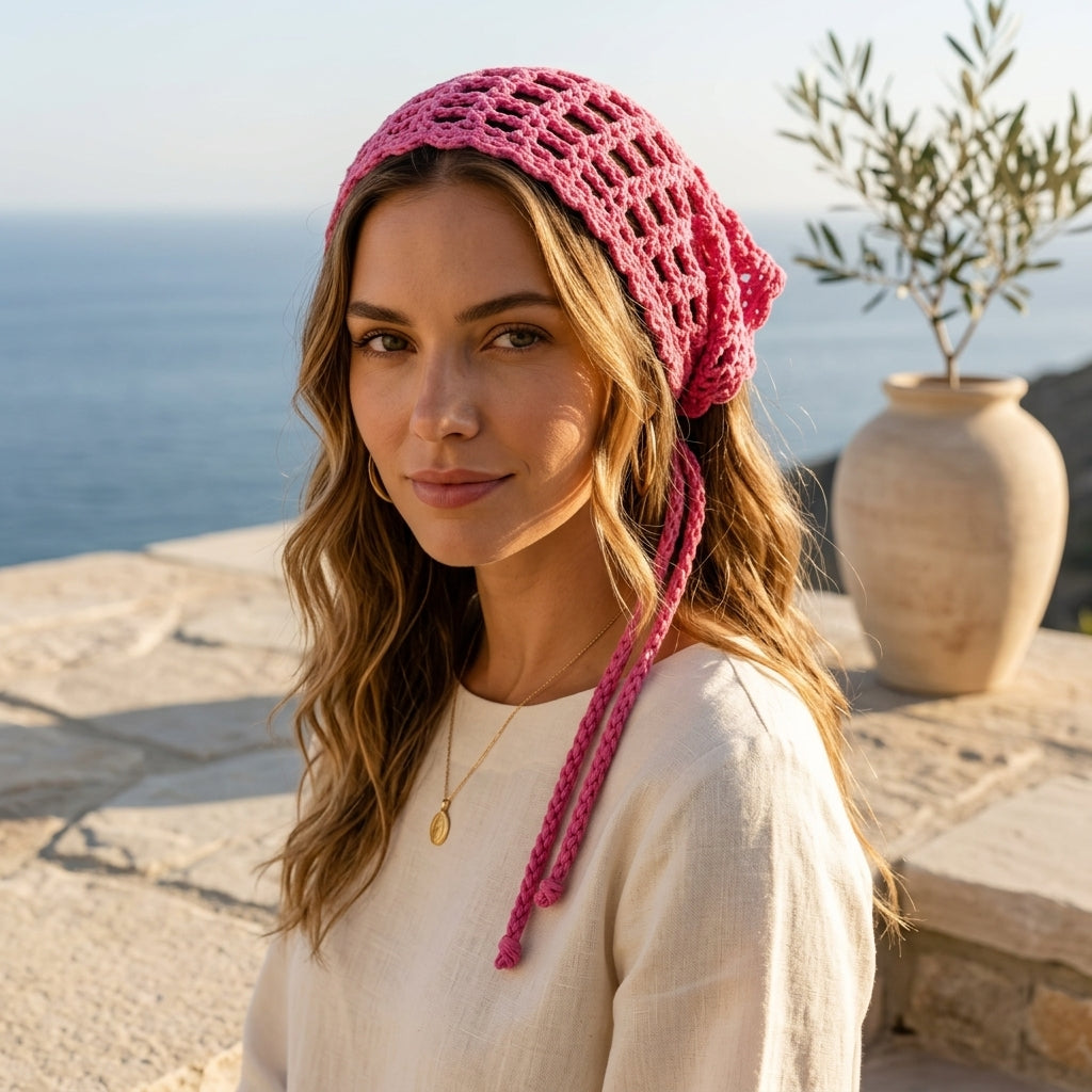 Mesh Festival Boho Head Wrap | Beginner Crochet Pattern PDF