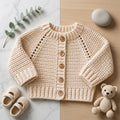 Raglan Baby Cardigan Top-Down v7 | Crochet Pattern PDF