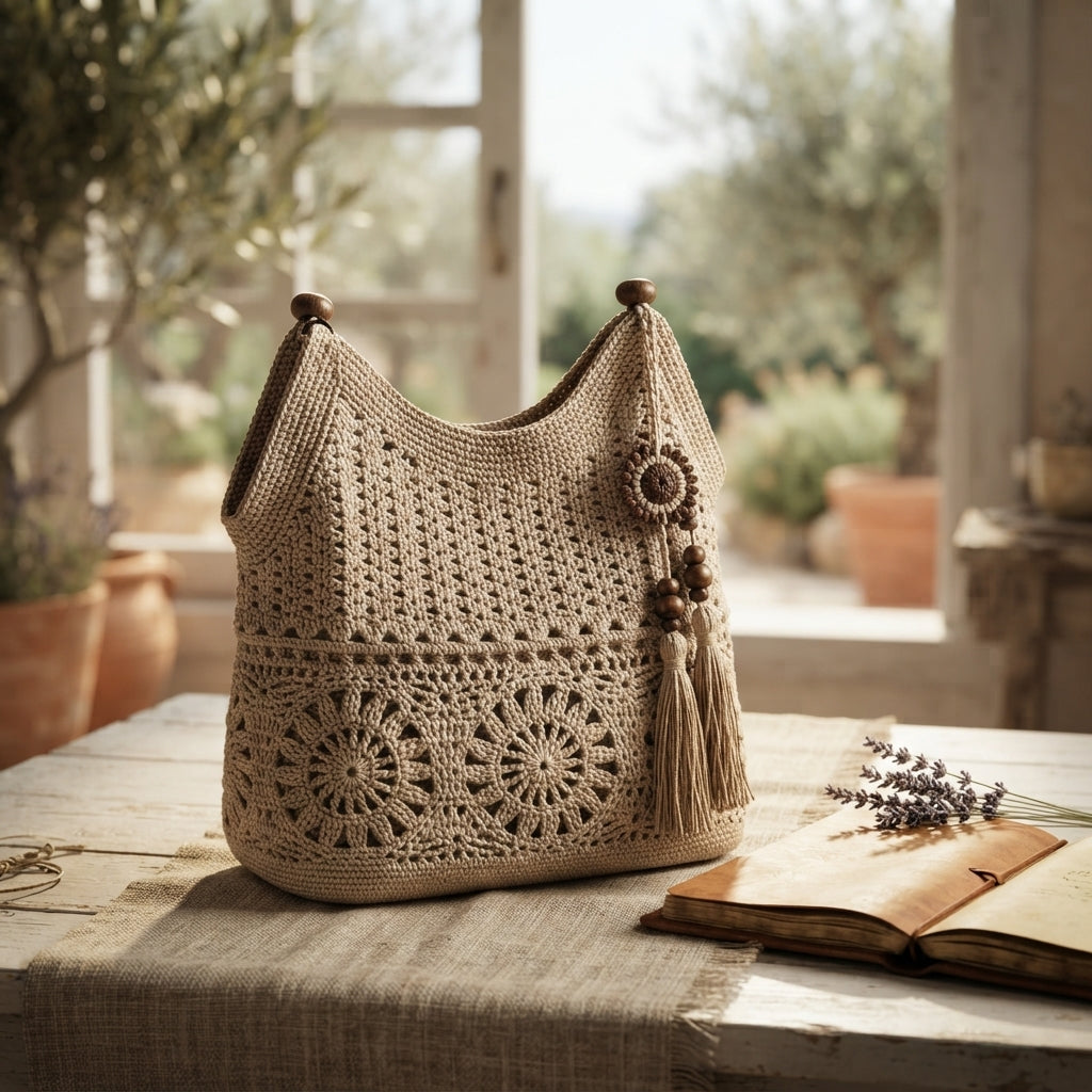 Boho Purse Shoulder Bag | Crochet Pattern PDF