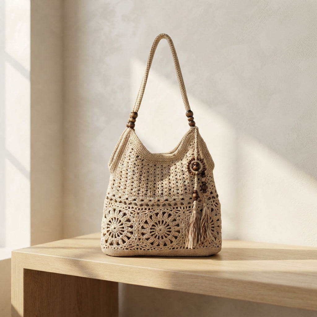 Boho Purse Shoulder Bag | Crochet Pattern PDF