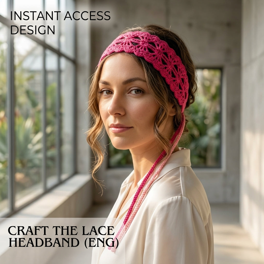 Coastal Heart Motif Headband | Crochet Pattern PDF
