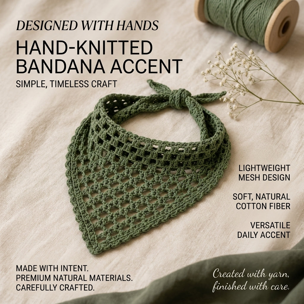 Easy Boho Summer Head Scarf | Crochet Pattern PDF