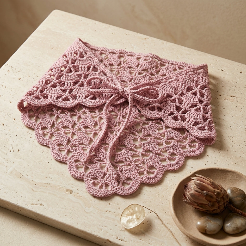 Lace Summer Hair Scarf | Crochet Pattern PDF