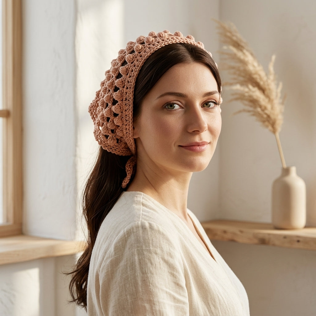 Classic Summer Hair Bandana | Crochet Pattern PDF