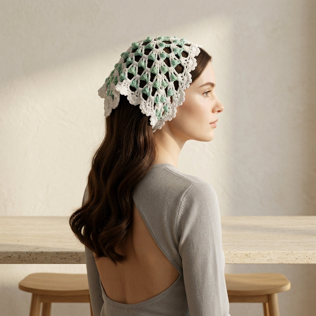 Classic Summer Hair Bandana | Crochet Pattern PDF