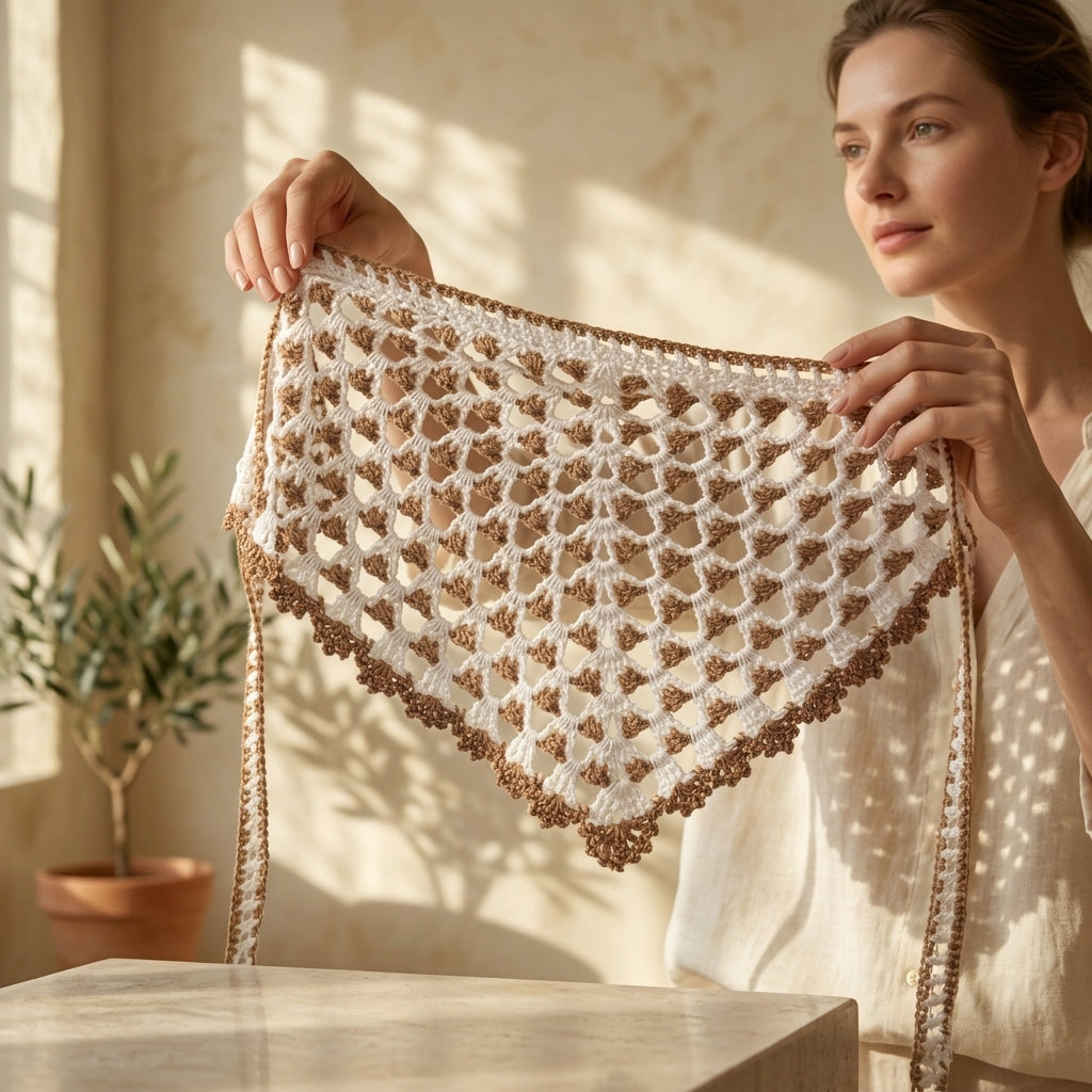Classic Summer Hair Bandana | Crochet Pattern PDF