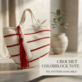 Striped Colorblock Tote | Crochet Pattern PDF