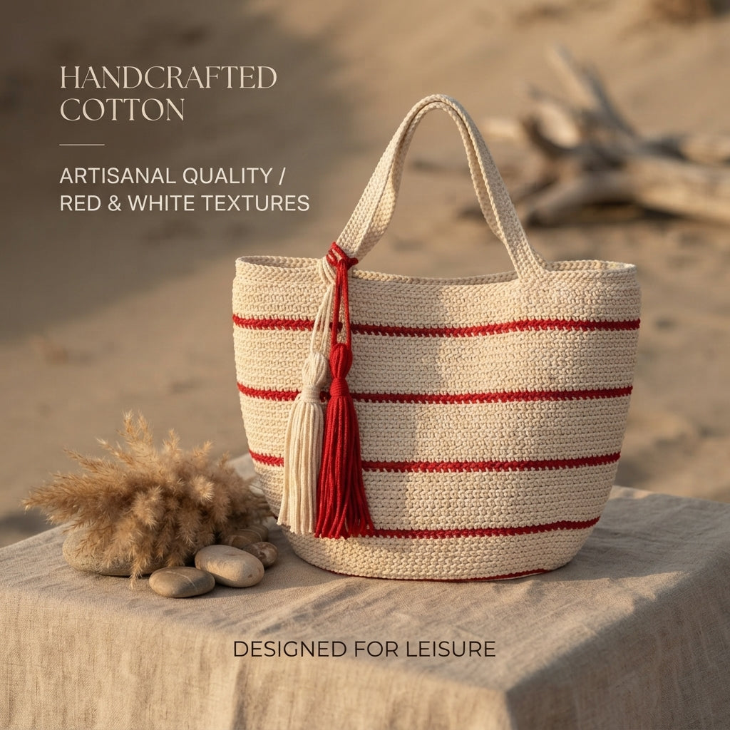 Striped Colorblock Tote | Crochet Pattern PDF
