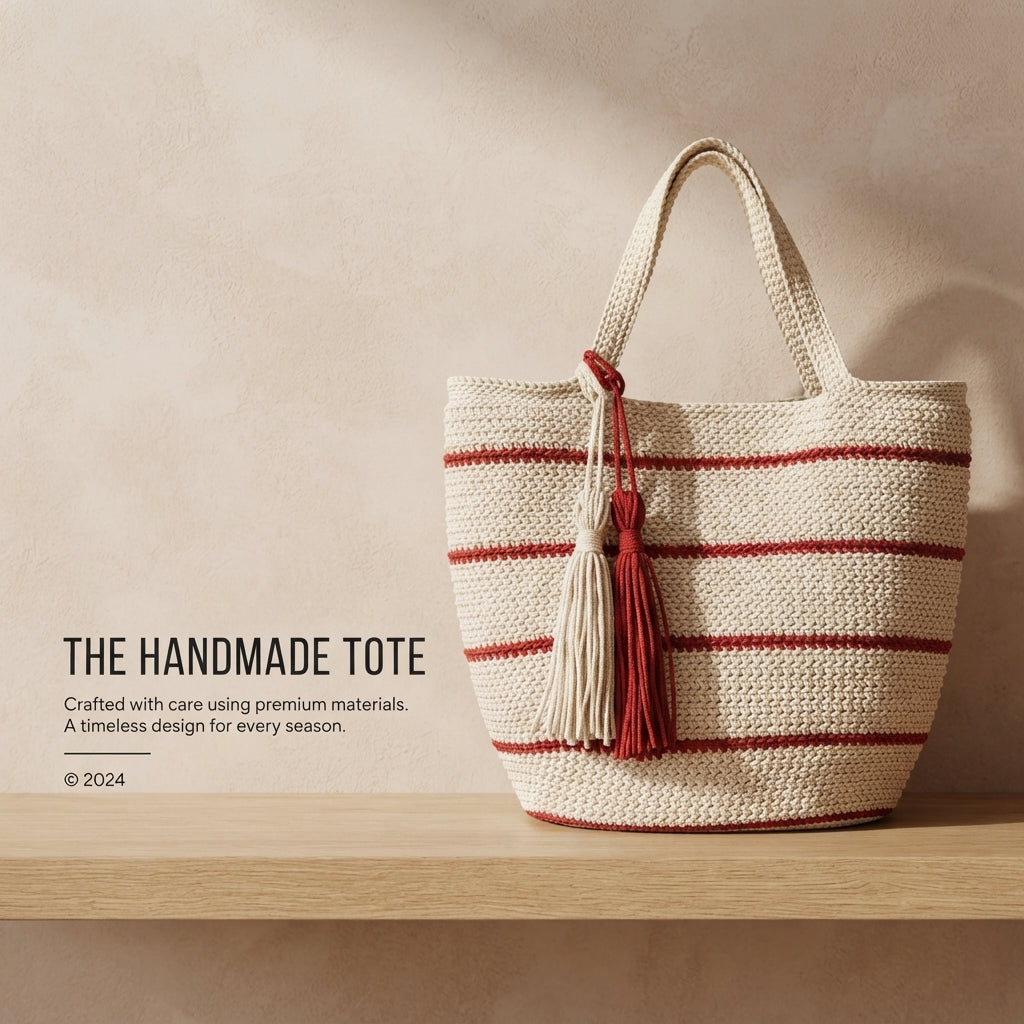 Striped Colorblock Tote | Crochet Pattern PDF