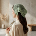 Floral Mesh Lace Headscarf | Crochet Pattern PDF